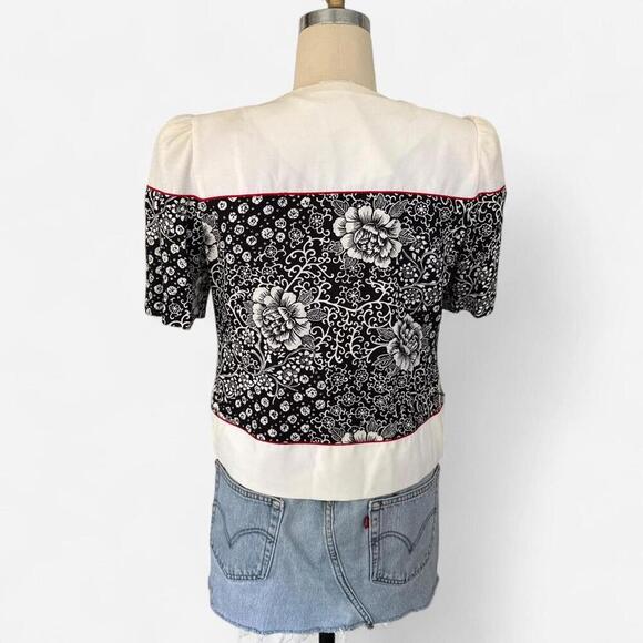 Women's White and Multi Blous - Picture 3 of 3